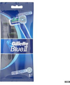 Gillette Blue II Chromium jednorazowe maszynki do golenia dla mężczyzn 5szt