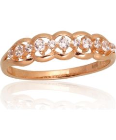 Золотое кольцо #1100953(Au-R)_CZ, Красное Золото 585°, Цирконы, Размер: 18.5, 1.72 гр.