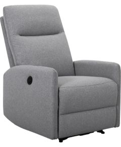 Recliner armchair KATY electric, light grey