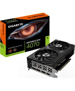 Graphics Card GIGABYTE NVIDIA GeForce RTX 4070 12 GB GDDR6X 192 bit PCIE 4.0 16x Dual Slot Fansink 1xHDMI 3xDisplayPort GV-N4070WF2OC-12GD