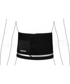 waist trimmer belt AVENTO 44SI adjustable S/M Black/Silver grey