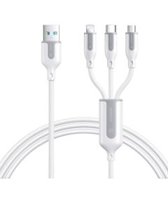 USB cable Joyroom S-1T3066A15, 3 in 1, 66W/Cable 1,2m (white)