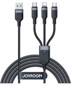 Cable USB Multi-Use Joyroom S-1T3018A18 3w1 / 3,5A / 0,3m  (black)