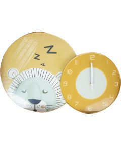 Wall clock FUN LION with a picture 40x60cm