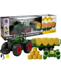 Import Leantoys Large Tractor with Trailer 80 cm Bale Siana Remote Control 2.4G