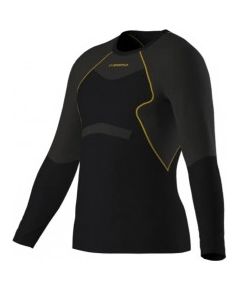 La Sportiva Termo krekls WOOL40 Aero Longsleeve M L Black/Yellow