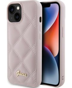 Guess Quilted Metal Logo Case Защитный Чехол для Apple iPhone 15