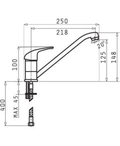 PYRAMIS ASALIA 090922438 Carbon kitchen mixer