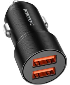 Car charger Borofone BZ19B 2xUSB-A QC3.0 36W black