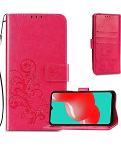 Чехол Flower Book Samsung A145 A14 4G/A146 A14 5G розово-красный