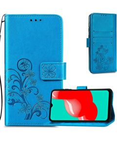 Чехол Flower Book Samsung A135 A13 4G синий