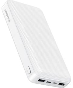 External battery Power Bank Borofone BJ3A Type-C microUSB 2*USB (2A) 20000mAh white