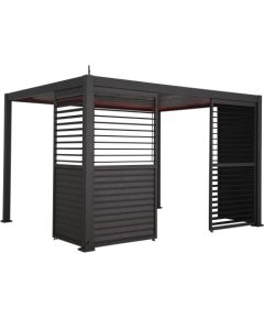 Adjustable louvers wall for gazebo MIRADOR-111 3m, dark grey