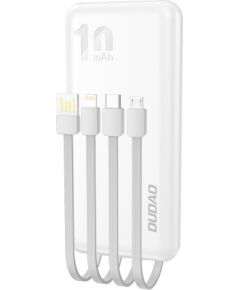 Dudao K6Pro Universal 10000mAh Power Bank with USB Cable, USB Type C, Lightning white (K6Pro-white)