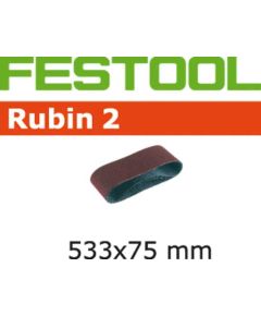 Festool Smilšpapīra lenta lenšu slīpmašīnai Rubin2; 75x533 mm; P80; 10 gab.