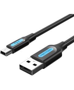 USB 2.0 A to Mini-B cable Vention COMBD 0.5m Black PVC
