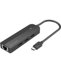 USB-C to 3x USB 2.0, RJ45, Micro-B Hub Vention TGOBB 0.15m, Black