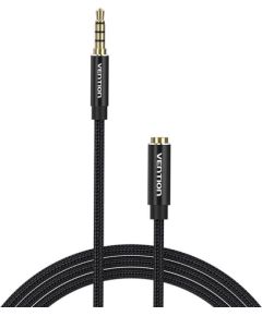 TRRS 3.5mm Male to 3.5mm Female Audio Extender 3m Vention BHCBI Black