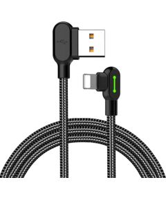 USB to Lightning cable, Mcdodo CA-4679, angled, 3m (black)