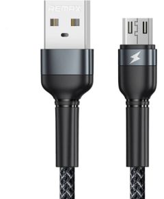 Cable USB Micro Remax Jany Alloy, 1m, 2.4A (black)