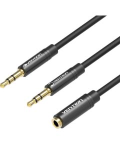 Stereo Splitter Dual 3.5mm Male to 3.5mm Female Vention BBOBY 0.3m (black)