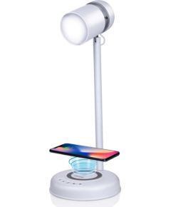 Grundig LED desk lamp 3:1 13*13*35cm include wireless charger 15W and built-in Bluetooth speaker