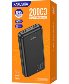 KAKUSIGA KSC-881 power bank 20000mAh | 2 x USB melns