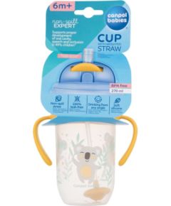 Canpol Exotic Animals / Non-Spill Expert Cup With Weighted Straw 270ml Yellow