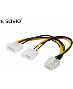 SAVIO AK-18 Кабель питания | 18 см | 2x4 pin Molex (M) | 1x8 pin EPS