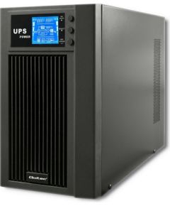 Qoltec 53043 Uninterruptible Power Supply | On-line | Pure Sine Wave | 3kVA | 2.4k0W | LCD | USB