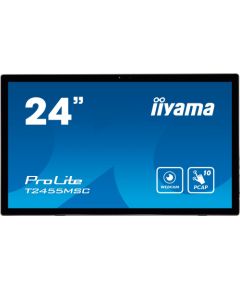 iiyama ProLite T2455MSC-B1, LED monitor - 24 - black, FullHD, IPS, touchscreen