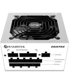 RAIJINTEK CRATOS 1200 WHITE, PC power supply (white, cable management, 1200 watts)