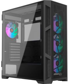 RAIJINTEK PONOS ULTRA MS4, tower case (black, side panel made of tempered glass)