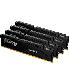 Kingston FURY DDR5 - 128GB -5600 - CL - 40 (4x 32 GB) Quad-Kit, RAM (black, KF556C40BBK4-128, Fury Beast, INTEL XMP)