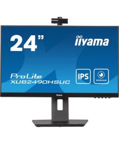 iiyama XUB2490HSUC-B5, LED monitor (61 cm (24 inch), black, FullHD, webcam, IPS, 60 Hz)