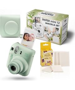 Fujifilm Instax Mini 12 Camera, Mint Green + instax mini glossy(10pl)