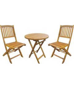 Balcony set GWEN D60cm table and 2 chairs