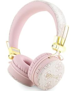 Guess słuchawki nauszne Bluetooth GUBH704GEMP różowy|pink 4G Metal Logo