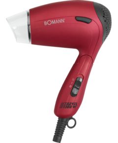 Bomann travel hair dryer HTD8005CB metallic/red