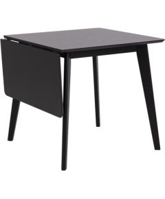Dining table ROXBY, 80/120x80xH76cm, black