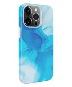 Evelatus iPhone 15 Pro Max Premium Silicone case Customized Print Apple Blue