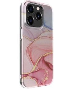 Evelatus iPhone 15 Pro Max PC Customized Print Design Marble Apple Pink