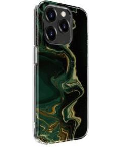 Evelatus iPhone 15 Pro Max PC Customized Print Design Marble Apple Dark Green
