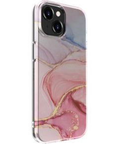 Evelatus iPhone 15 Plus PC Customized Print Design Marble Apple Pink