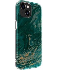 Evelatus iPhone 15 Plus PC Customized Print Design Marble Apple Turquoise