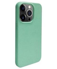 iLike iPhone 14 Pro Silicone plastic case Eco Print Design Flower Apple Green
