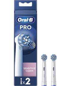BRAUN el. zobu birstes uzgalis Sensitive Clean Pro 2gab