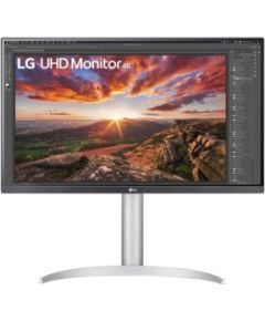 Монитор LG 27UP85NP-W, 27-дюймовый (68,6 см) IPS, 4K, 3840x2160, 5 мс, 400 кд/м2, 60 Гц, белый