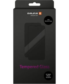 Evelatus  iPhone 12/12 Pro 2.5D Silk Full Privacy Glass Black