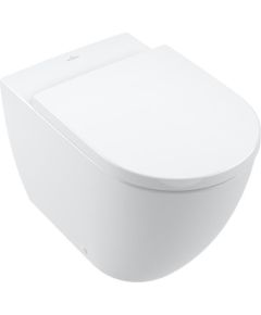 Villeroy & Boch pods Subway 3.0 Rimless, stiprināms uz grīdas, 370x560 mm, TwistFlush, SupraFix, balts CP + AntiBac